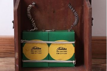 アンティーク雑貨　大正〜昭和初期　古いデルビル磁石式電話機