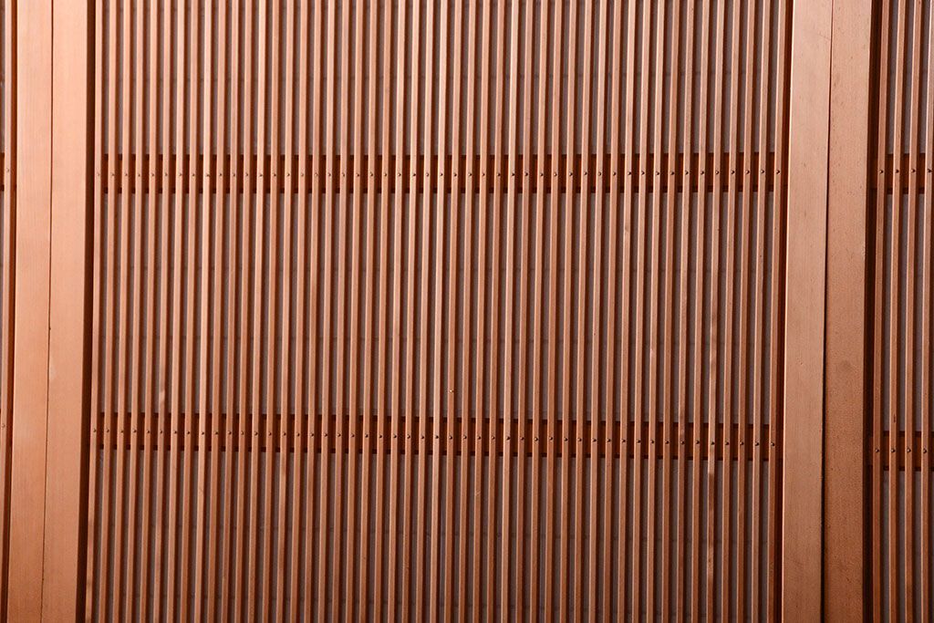 古民具・骨董　ガラス入り!障子付き木味格子戸4枚セット