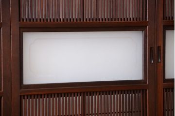 古民具・骨董　裏障子付き!幅の狭いアンティーク格子戸4枚セット