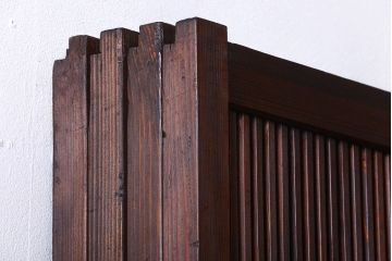 古民具・骨董　裏障子付き!幅の狭いアンティーク格子戸4枚セット