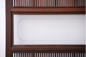 古民具・骨董　裏障子付き!幅の狭いアンティーク格子戸4枚セット