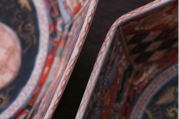 アンティーク雑貨　幕末〜明治　伊万里錦手大鉢2点(二重高台)