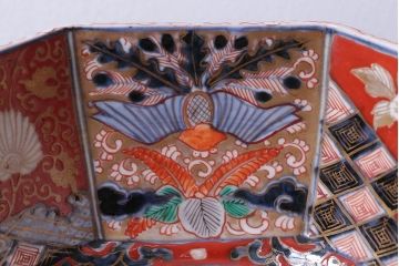 アンティーク雑貨　幕末〜明治　伊万里錦手大鉢2点(二重高台)