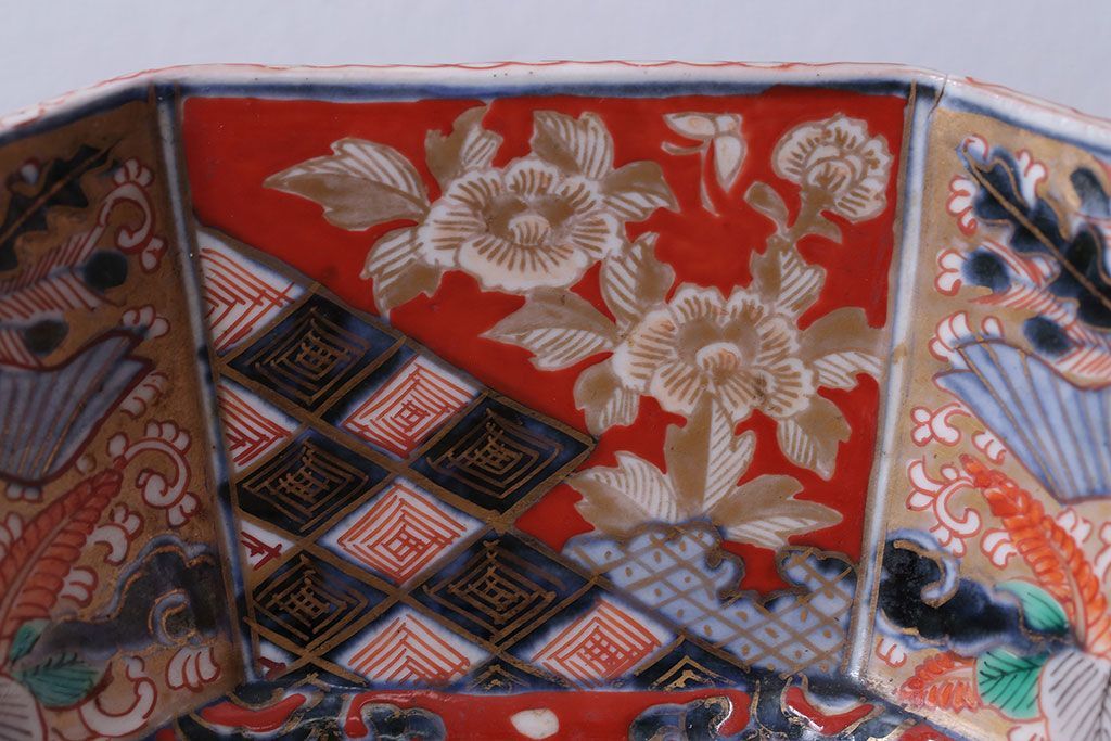 アンティーク雑貨　幕末〜明治　伊万里錦手大鉢2点(二重高台)