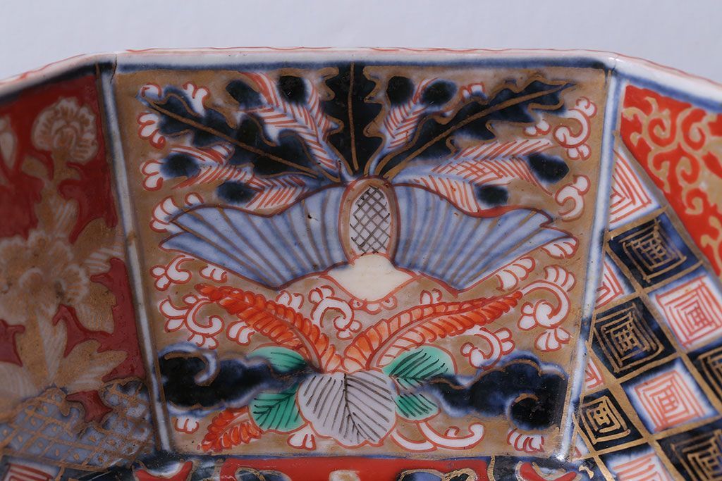 アンティーク雑貨　幕末〜明治　伊万里錦手大鉢2点(二重高台)