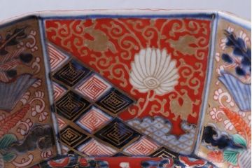 アンティーク雑貨　幕末〜明治　伊万里錦手大鉢2点(二重高台)