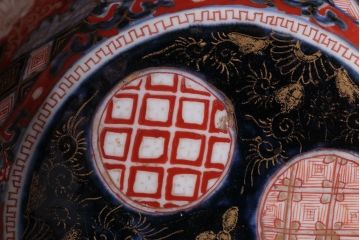 アンティーク雑貨　幕末〜明治　伊万里錦手大鉢2点(二重高台)