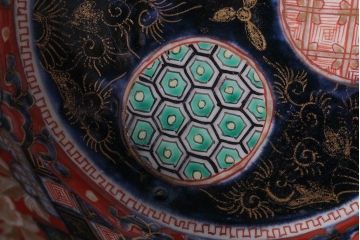 アンティーク雑貨　幕末〜明治　伊万里錦手大鉢2点(二重高台)