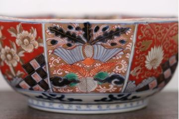 アンティーク雑貨　幕末〜明治　伊万里錦手大鉢2点(二重高台)