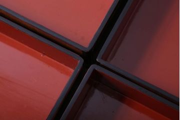 アンティーク雑貨　古民具・骨董　古い黒柿材の重箱(外箱付き)