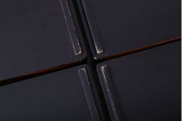 アンティーク雑貨　古民具・骨董　古い黒柿材の重箱(外箱付き)