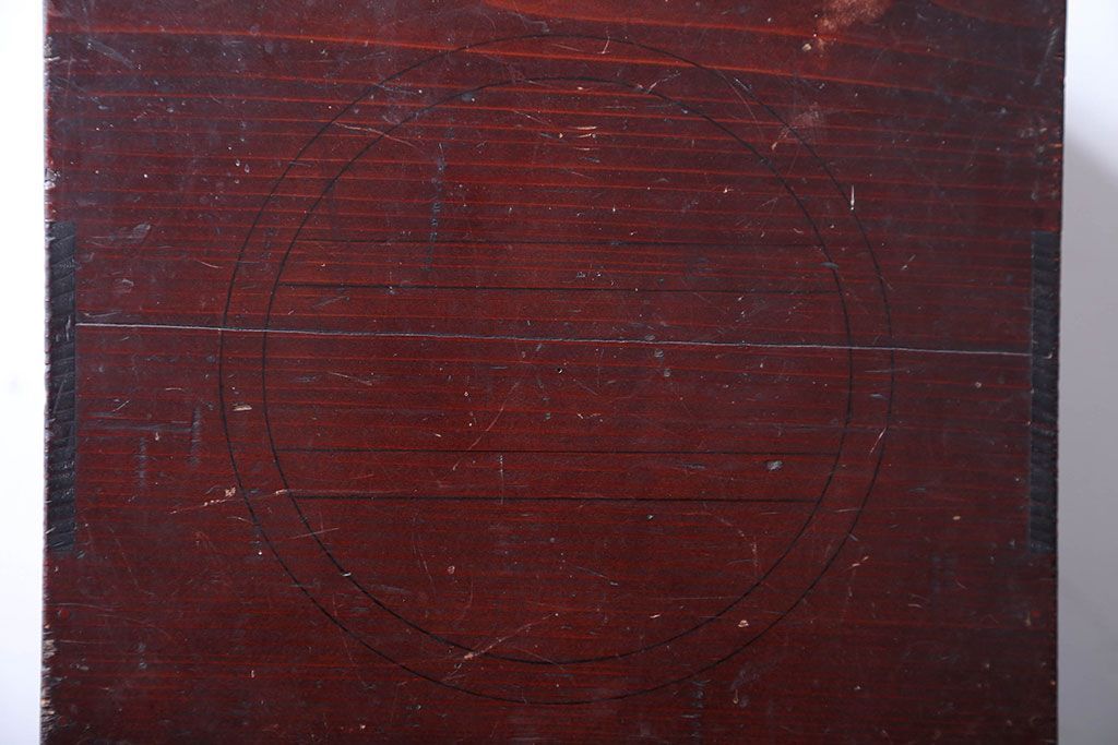 アンティーク雑貨　古民具・骨董　古い黒柿材の重箱(外箱付き)