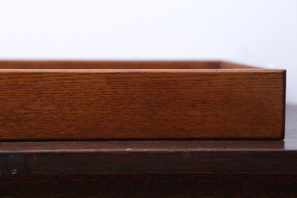 アンティーク雑貨　和製アンティーク　古い木製のレトロなトレー(お盆)(1)