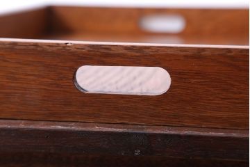 アンティーク雑貨　和製アンティーク　古い木製のレトロなトレー(お盆)(1)