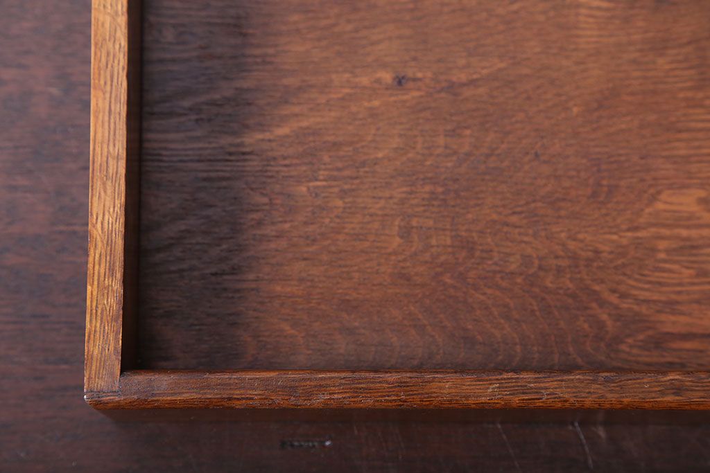 アンティーク雑貨　和製アンティーク　古い木製のレトロなトレー(お盆)(2)