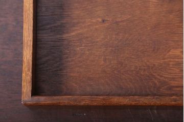 アンティーク雑貨　和製アンティーク　古い木製のレトロなトレー(お盆)(2)