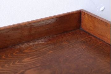 アンティーク雑貨　和製アンティーク　古い木製のレトロなトレー(お盆)(2)