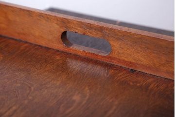 アンティーク雑貨　和製アンティーク　古い木製のレトロなトレー(お盆)(2)