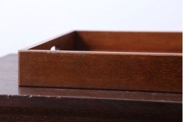 アンティーク雑貨　和製アンティーク　古い木製のレトロなトレー(お盆)(2)