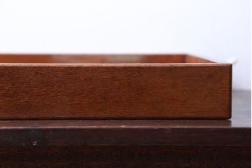 アンティーク雑貨　和製アンティーク　古い木製のレトロなトレー(お盆)(2)