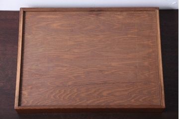 アンティーク雑貨　和製アンティーク　古い木製のレトロなトレー(お盆)(2)