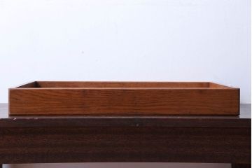 アンティーク雑貨　和製アンティーク　古い木製のレトロなトレー(お盆)(3)