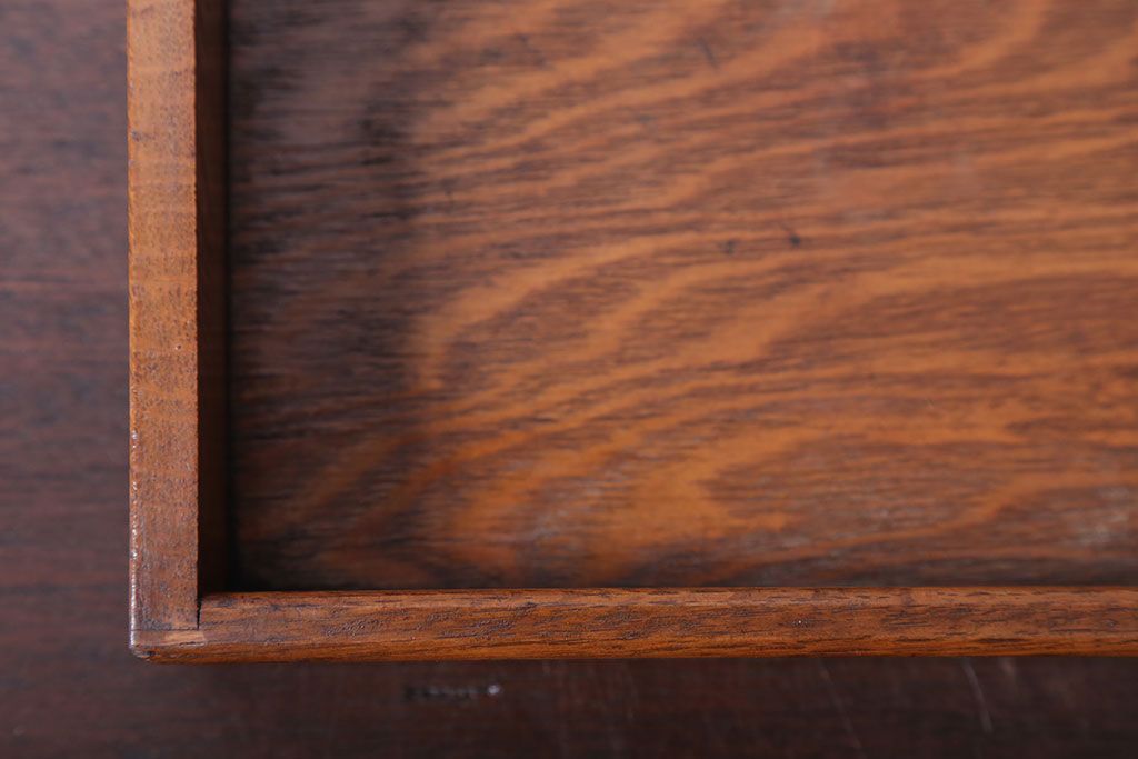 アンティーク雑貨　和製アンティーク　古い木製のレトロなトレー(お盆)(3)