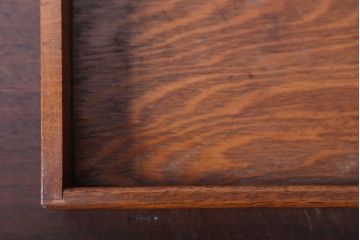 アンティーク雑貨　和製アンティーク　古い木製のレトロなトレー(お盆)(3)