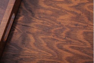 アンティーク雑貨　和製アンティーク　古い木製のレトロなトレー(お盆)(3)