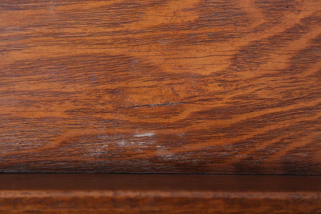 アンティーク雑貨　和製アンティーク　古い木製のレトロなトレー(お盆)(3)