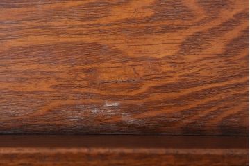 アンティーク雑貨　和製アンティーク　古い木製のレトロなトレー(お盆)(3)