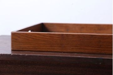 アンティーク雑貨　和製アンティーク　古い木製のレトロなトレー(お盆)(3)