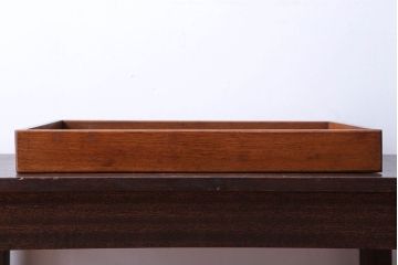 アンティーク雑貨　和製アンティーク　古い木製のレトロなトレー(お盆)(3)