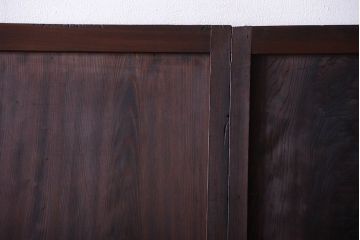  アンティーク　色ガラス入り!モダンなガラス帯戸2枚セット(1)