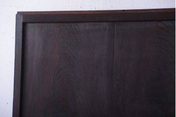 アンティーク　色ガラス入り!モダンなガラス帯戸2枚セット(2)