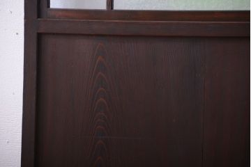 アンティーク　色ガラス入り!モダンなガラス帯戸2枚セット(2)