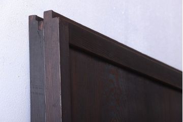 アンティーク　色ガラス入り!モダンなガラス帯戸2枚セット(2)