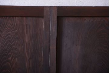 アンティーク　色ガラス入り!モダンなガラス帯戸2枚セット(2)