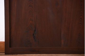 アンティーク　色ガラス入り!モダンなガラス帯戸2枚セット(2)