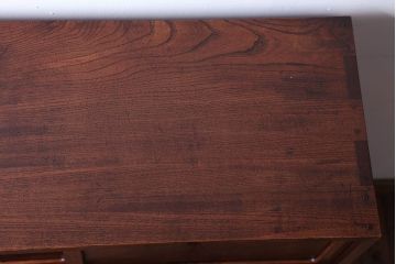 アンティーク家具　古民具・骨董　前面桑材!銅の金具の高級茶箪笥