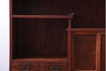 アンティーク家具　古民具・骨董　前面桑材!銅の金具の高級茶箪笥