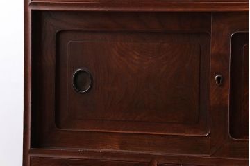 アンティーク家具　古民具・骨董　前面桑材、天板・側面エンジュ材、内部桐材!銅の金具の最高級小箪笥(桐箪笥、桐たんす)