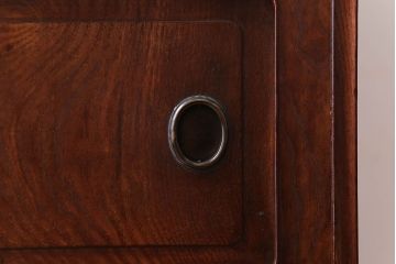 アンティーク家具　古民具・骨董　前面桑材、天板・側面エンジュ材、内部桐材!銅の金具の最高級小箪笥(桐箪笥、桐たんす)