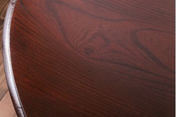 アンティーク家具　和製アンティーク　総欅材の古い洋館で使われていた高級オーバルテーブル(楕円形テーブル)