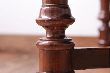 アンティーク家具　和製アンティーク　総欅材の古い洋館で使われていた高級オーバルテーブル(楕円形テーブル)