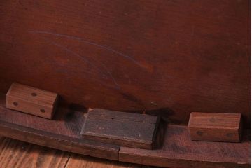 アンティーク家具　和製アンティーク　総欅材の古い洋館で使われていた高級オーバルテーブル(楕円形テーブル)