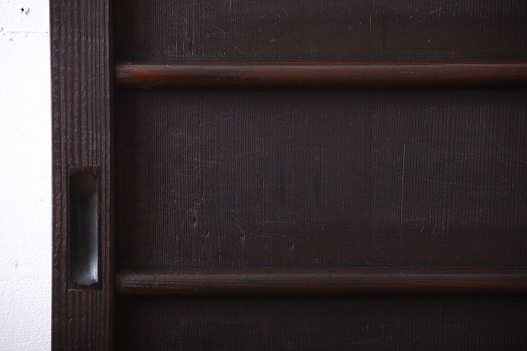 古民具・骨董　古い木製のアンティーク舞良戸2枚セット