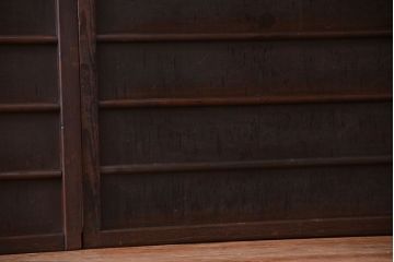 古民具・骨董　古い木製のアンティーク舞良戸2枚セット