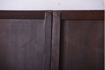 古民具・骨董　古い木製のアンティーク舞良戸2枚セット