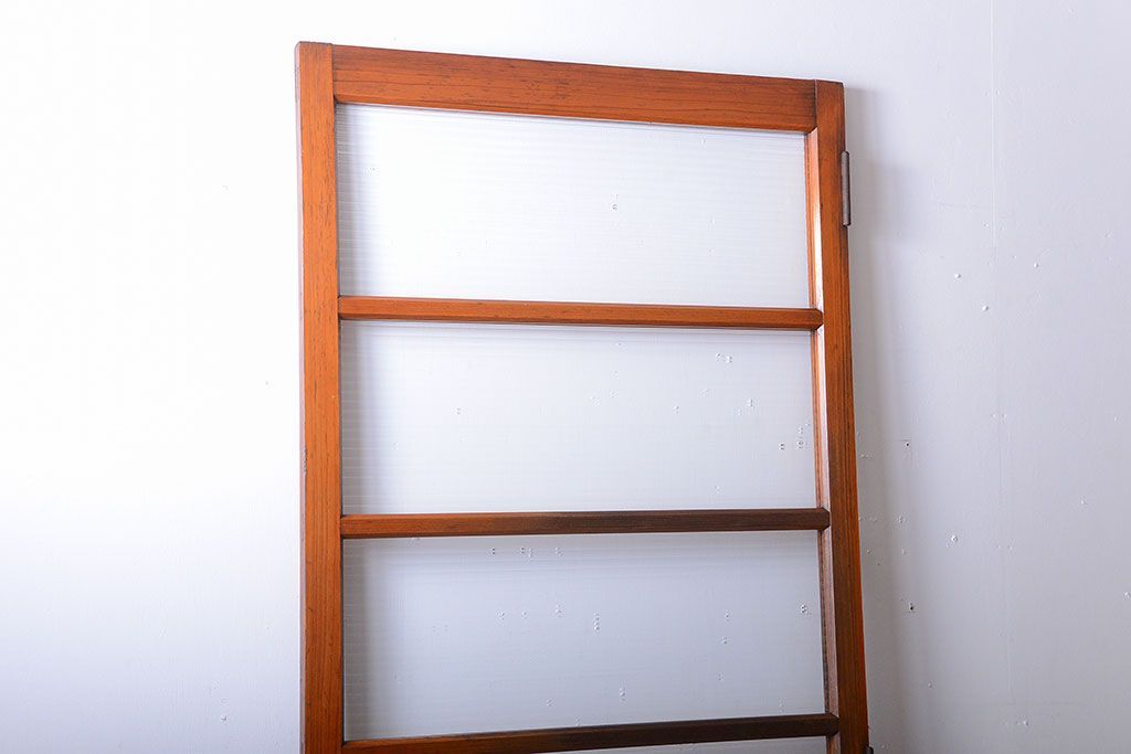 和製アンティーク　背の高いモールガラス入りドア